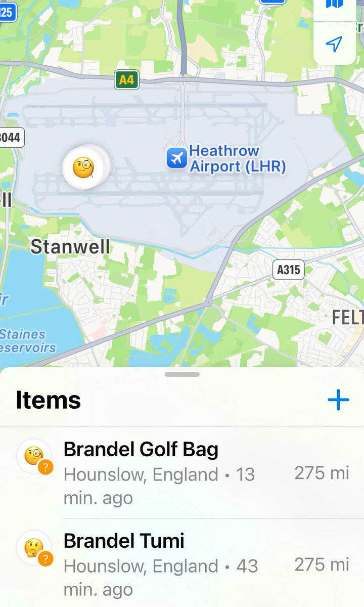 chambleebrandel's tweet image. Hey @British_Airways is there any chance you can help me end this long distance relationship between me and my luggage? In the picture on the left, I’m the blue dot, in Dublin, and the contemplative emojis are my bags, somewhere in the bowels of Terminal 5 at London Heathrow…