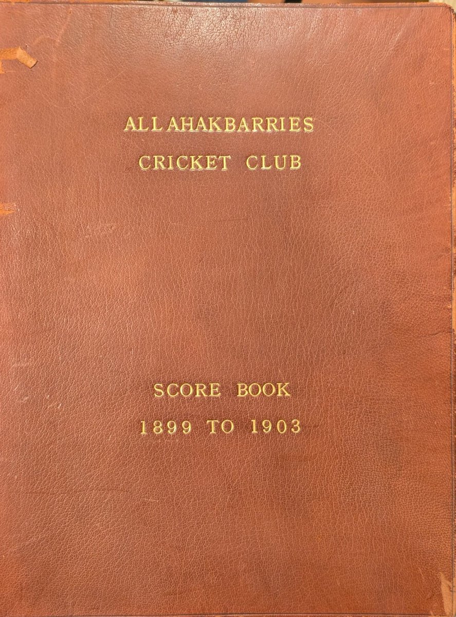 archivist_al's tweet image. nice article by @PBarlowJourno of the BBC on the Allahakhbarries here: bbc.co.uk/news/articles/… We have a some contemporary material on the team including the scorebook, and some year books which naturally makes for some great reading!