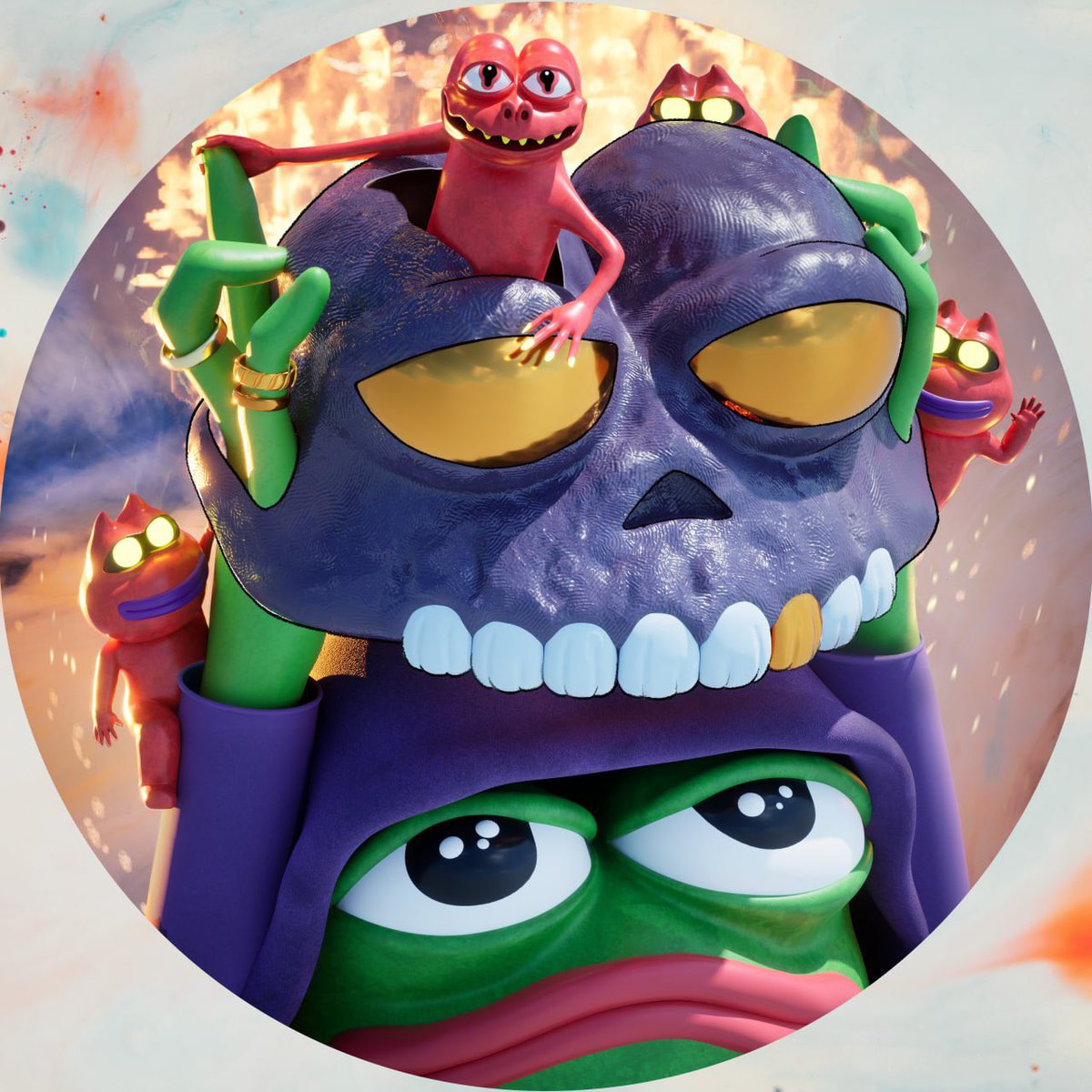 A skull. A frog. A summoning.
The $SKOP ritual has begun. 🌀
Tiny meme creatures are waking up...
Let the meme invasion begin! 🐸💀🔥