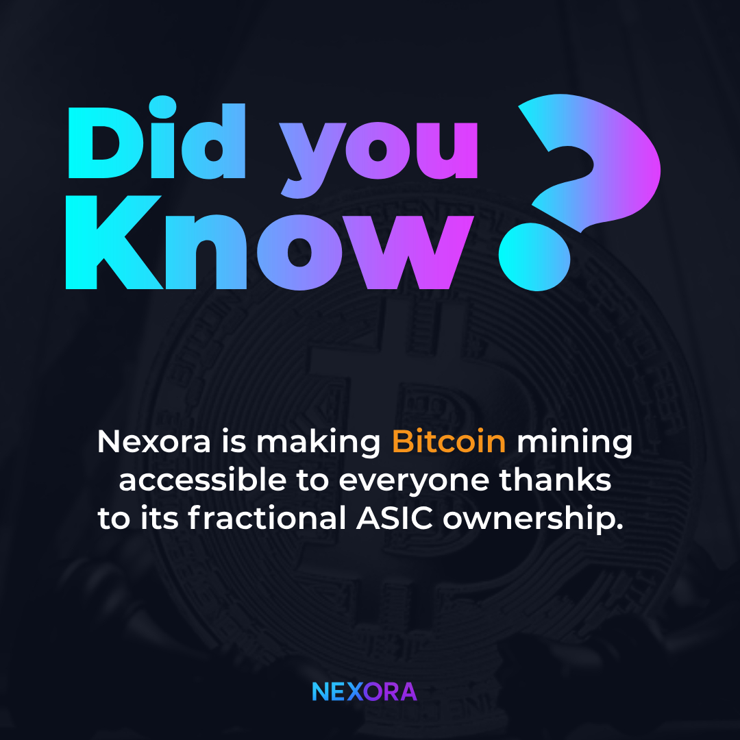 Our users earn yield on their TH backed by real, physical miners.

Best and most transparent cloud-mining platform.

Earn Bitcoin now -> nexoramining.com

#Bitcoin