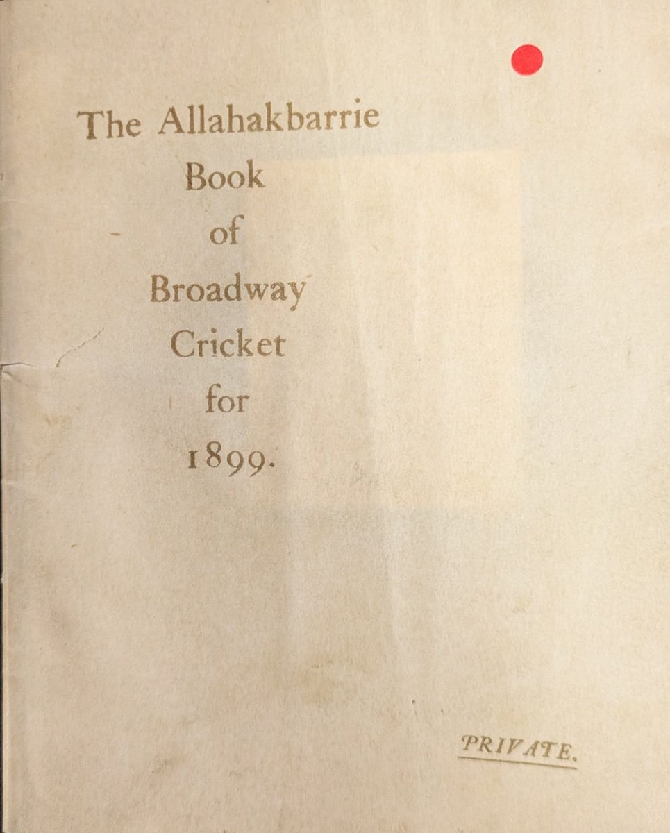 archivist_al's tweet image. nice article by @PBarlowJourno of the BBC on the Allahakhbarries here: bbc.co.uk/news/articles/… We have a some contemporary material on the team including the scorebook, and some year books which naturally makes for some great reading!