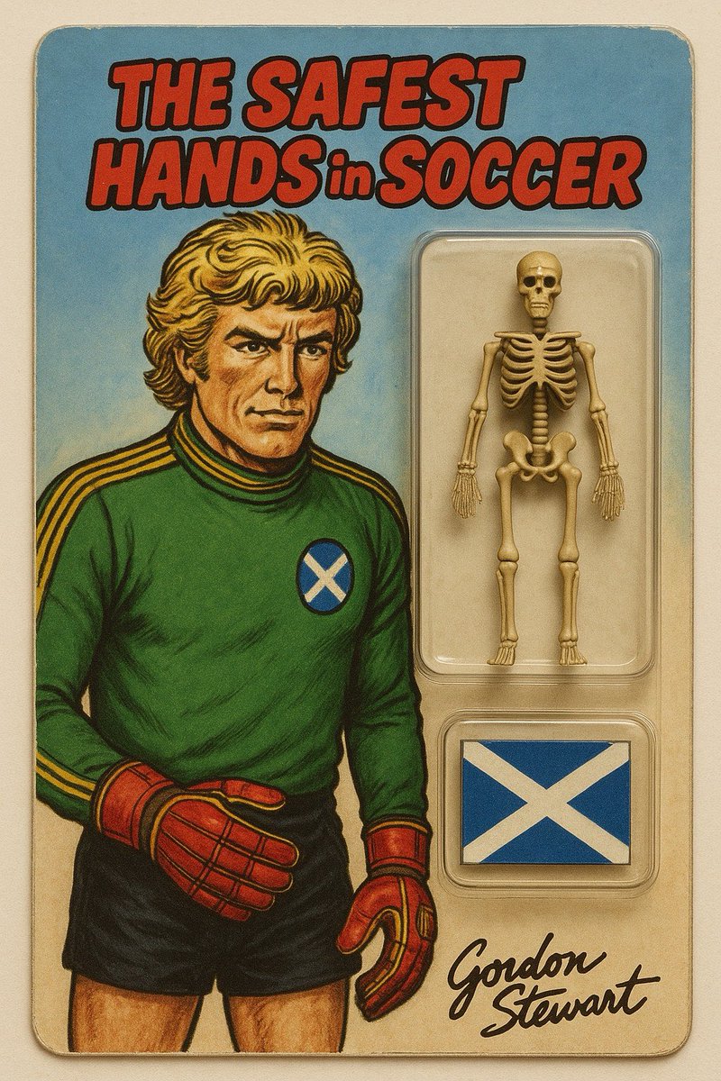 It’s Gordon Stewart, complete with his lucky mascot!