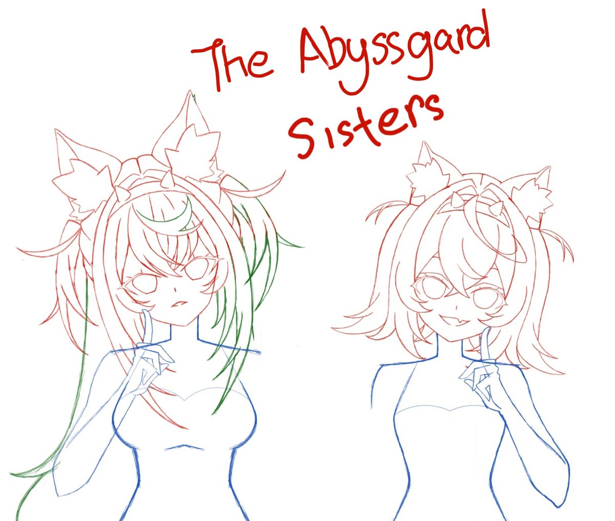 Arjuna_625's tweet image. Not one not two but FOUR wips also it's my first time drawing FuwaMoco and Biboo and i gotta say i had fun drawing them so far and Rissa i'm sorry but your horns are still very.....beautiful nyes π€ππ©΅π©·π #ShiorinSketch #RavenCrafts #FWMCpix #bijouwled