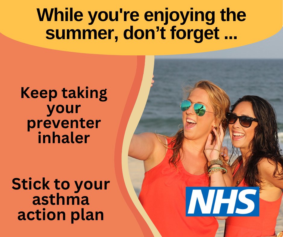KirkleesHCP's tweet image. Teens can get out of the habit of using preventer inhalers over the summer.
Remind them it’s important to help reduce the chances of an autumn asthma attack.
orlo.uk/tQw0A