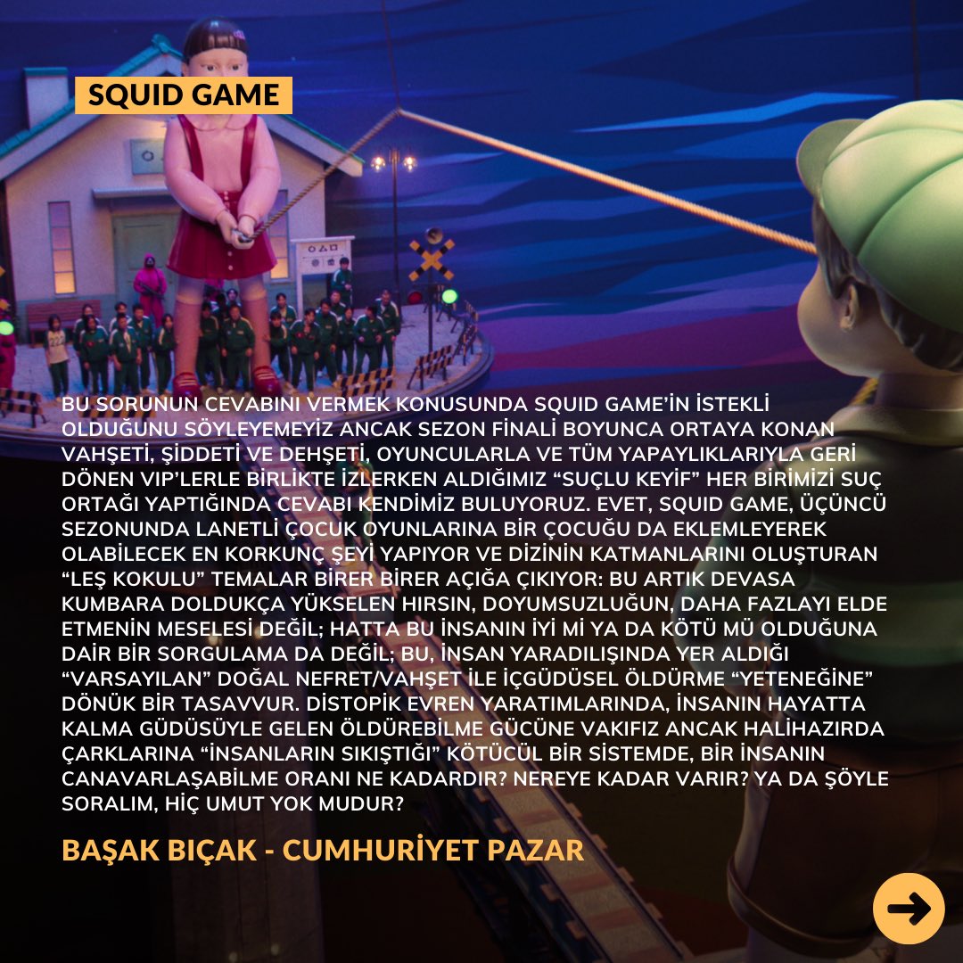 İnsan Nedir?: Squid Game

<a href="/cumhuriyetgzt/">Cumhuriyet</a> <a href="/CumhuriyetPazar/">Cumhuriyet Pazar</a> <a href="/netflixturkiye/">Netflix Türkiye</a> 

cumhuriyet.com.tr/cumhuriyet-paz…
