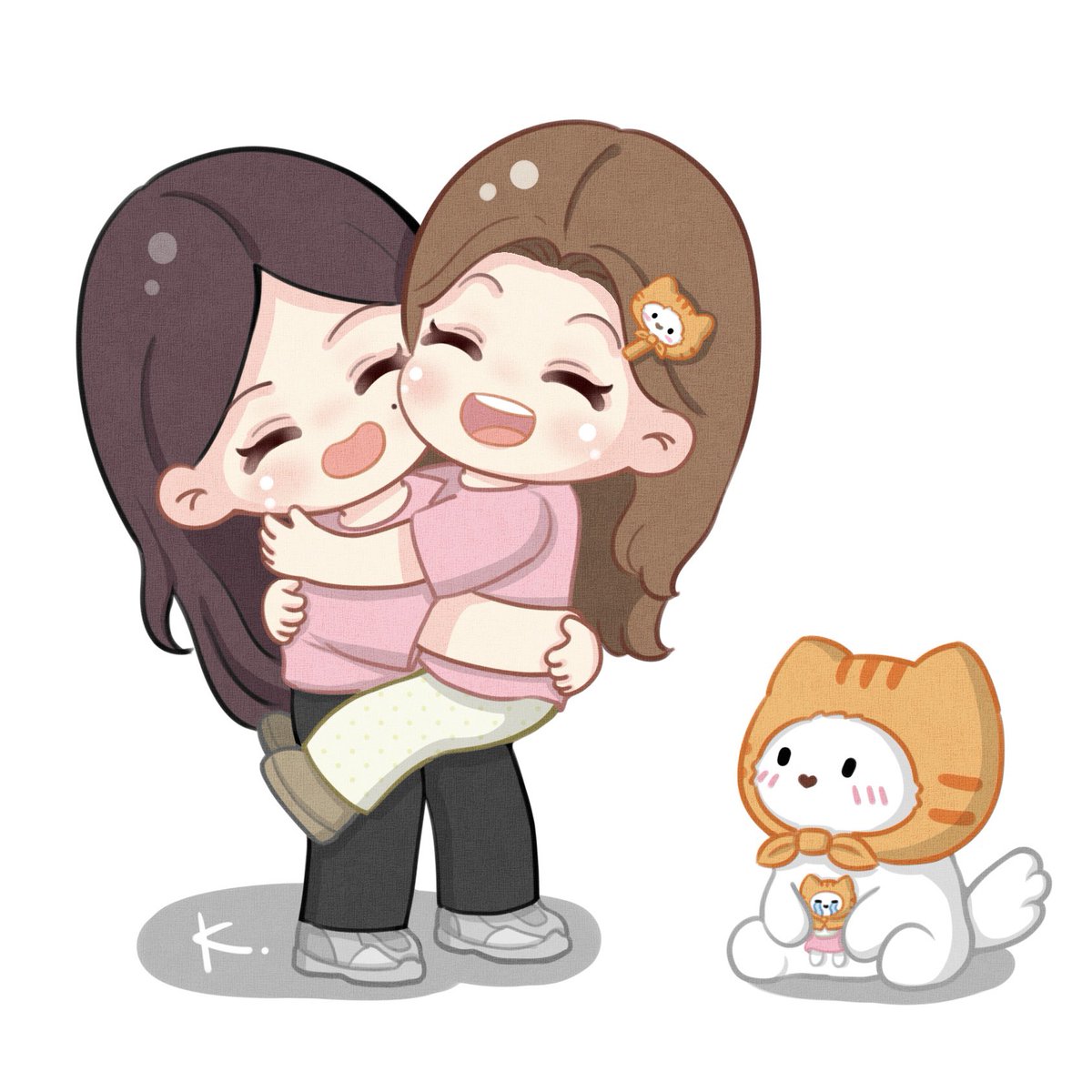 klost11's tweet image. 💚🩷：🥳🥰
🐶：🥺

Fine……🥲

#MilkLove #มิ้ลค์เลิฟ #MUVMUV