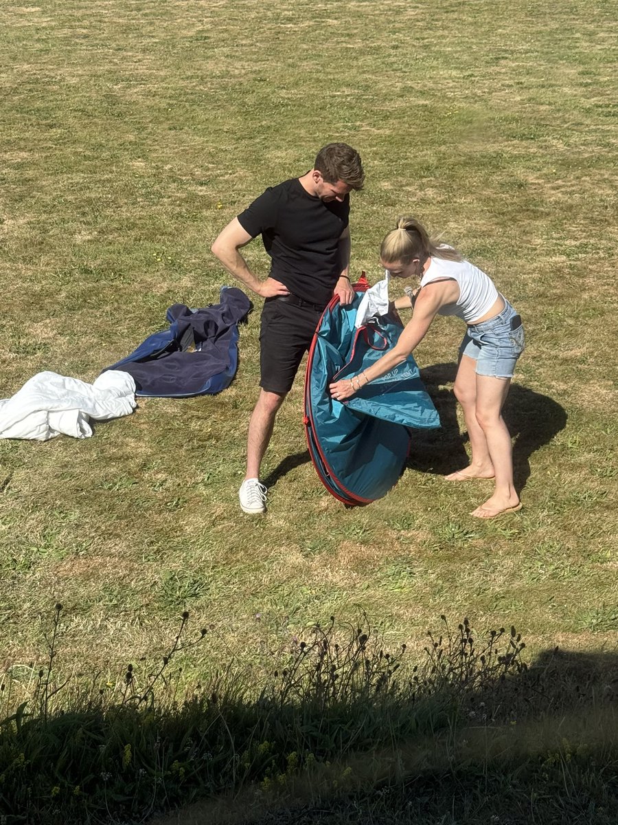 The <a href="/Halfords_uk/">Halfords</a> pop-up tent sadly does not pop-down quite so easily <a href="/clemserrell/">Clementine Serrell</a> !