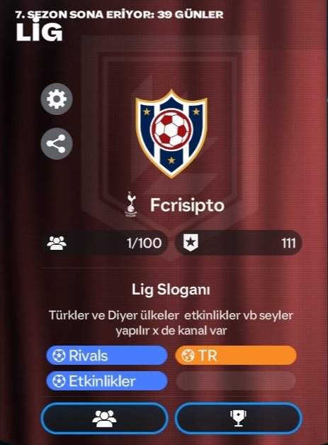 Lig kurulmuştur gelmek isteyen gelebilir👍