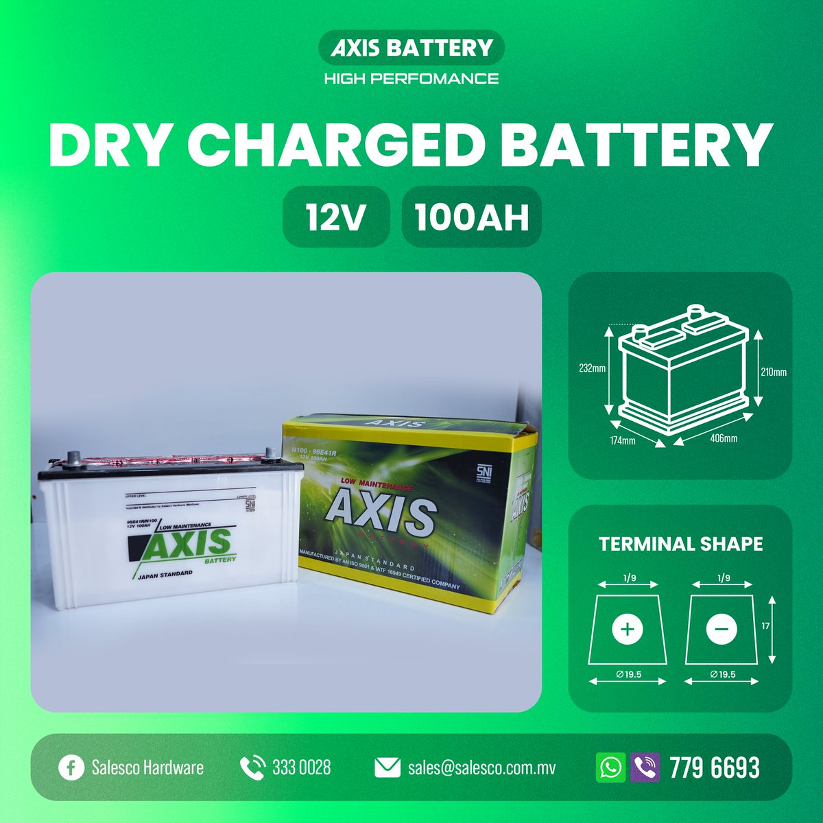 salescohardware's tweet photo. Unleash superior power with AXIS BATTERIES! Dry Charged Batteries in varous sizes, at the best prices in town.

Viber Hotline: 7796693 https://t.co/UHEYmOXAVM