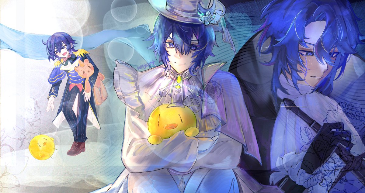 wayart_akk's tweet image. 💙🧸💛🌙🤍🗡️
#prjsk #kaito