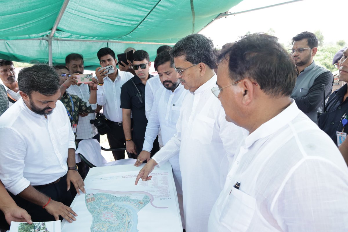 DrManikSaha2's tweet photo. Tripura is all set to get 51 Shakti Peetha Park at Gomati district's Udaipur (Banduar), the sacred land of Mata Tripura Sundari. Under this project, world class tourist facilities will be developed in the next 15 months at an expenditure of Rs. 97.70 crore.

The proposed project will have replicas of sacred 51 Shakti Peethas, the world's largest Nataraj statue, the state's first glass skywalk bridge and other modern tourist-friendly facilities.

Today attended the Bhumi Pujan & foundation stone laying ceremony of this project. Also, launched the new logo of Tripura Tourism.

I believe, this park will fulfill Hon'ble PM Shri @narendramodi Ji's vision for developing at least one world-class tourist destination in every state.