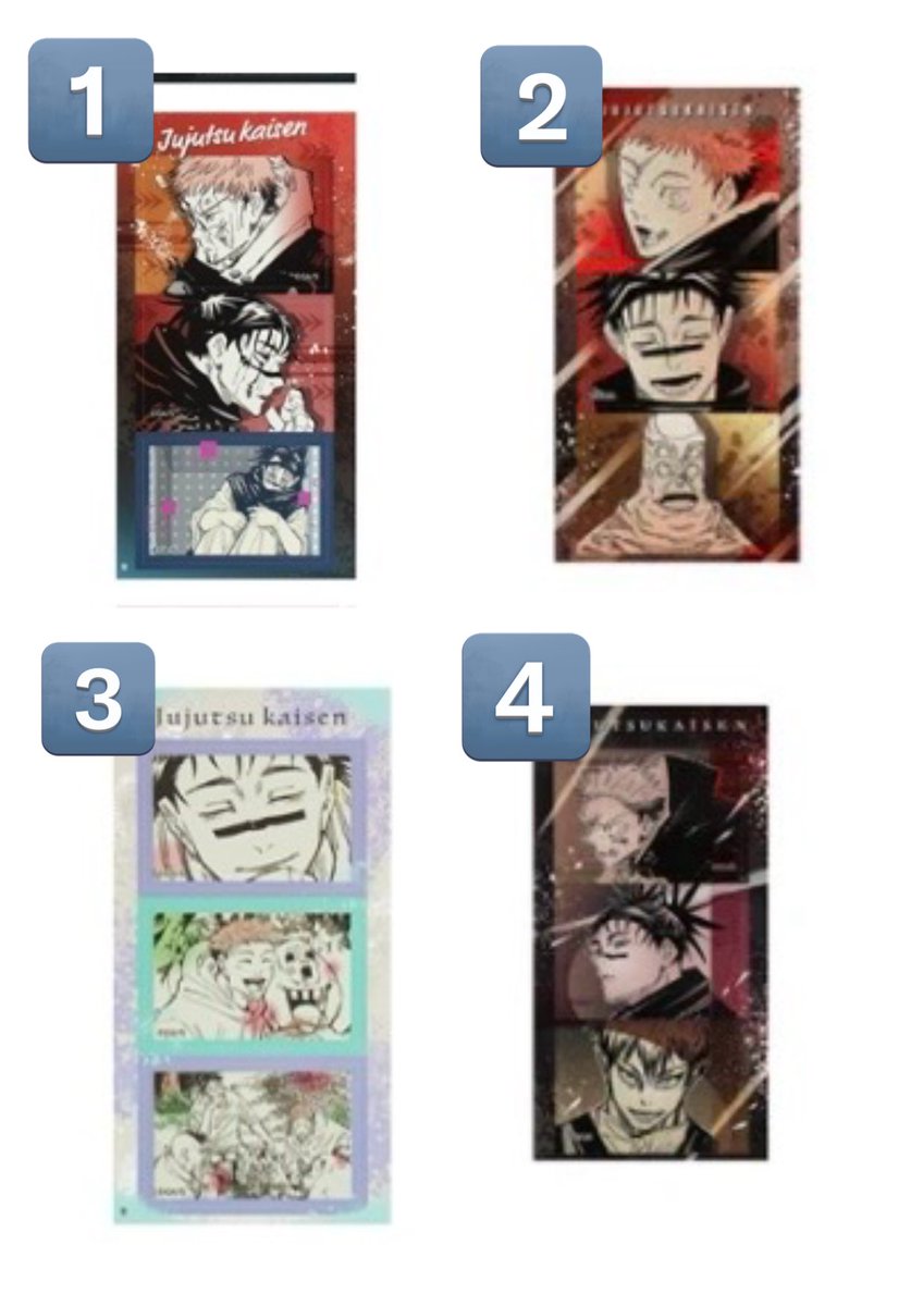 【交換】呪術廻戦 シールプリントコレクション

譲→ 秤 鹿紫雲 シャルル 真希 釘崎 伏黒 恵 七海 猪野 憂憂 冥冥 甚爾 宿儺 漏瑚 裏梅 東堂 真人

求→画像2枚目(脹相 悠仁)
番号は求めてる順番です。

郵送のみ