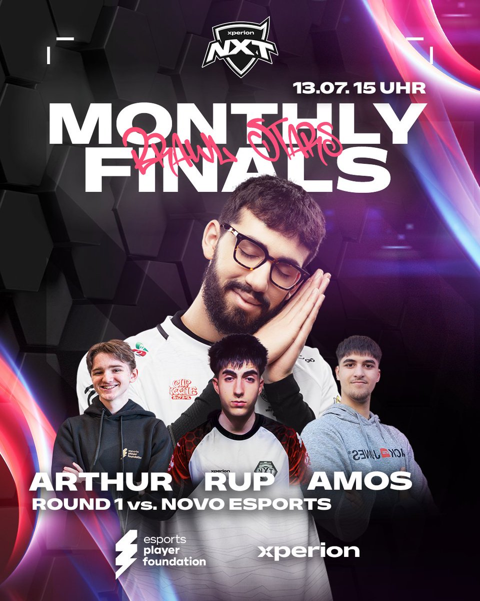 XPERION NXT (@xperion_nxt) on Twitter photo 🚨 Heute wird Geschichte geschrieben! 🚨
Um ca. 15:00 Uhr spielen wir im Monthly Final gegen <a href="/NOVOEsports/">NOVO Esports</a> 💥 🇮🇹
🔥 Spannung garantiert – einschalten & mitfiebern:
🎥 twitch.tv/brawlstars 🚨 Heute wird Geschichte geschrieben! 🚨
Um ca. 15:00 Uhr spielen wir im Monthly Final gegen <a href="/NOVOEsports/">NOVO Esports</a> 💥 🇮🇹
🔥 Spannung garantiert – einschalten & mitfiebern:
🎥 twitch.tv/brawlstars