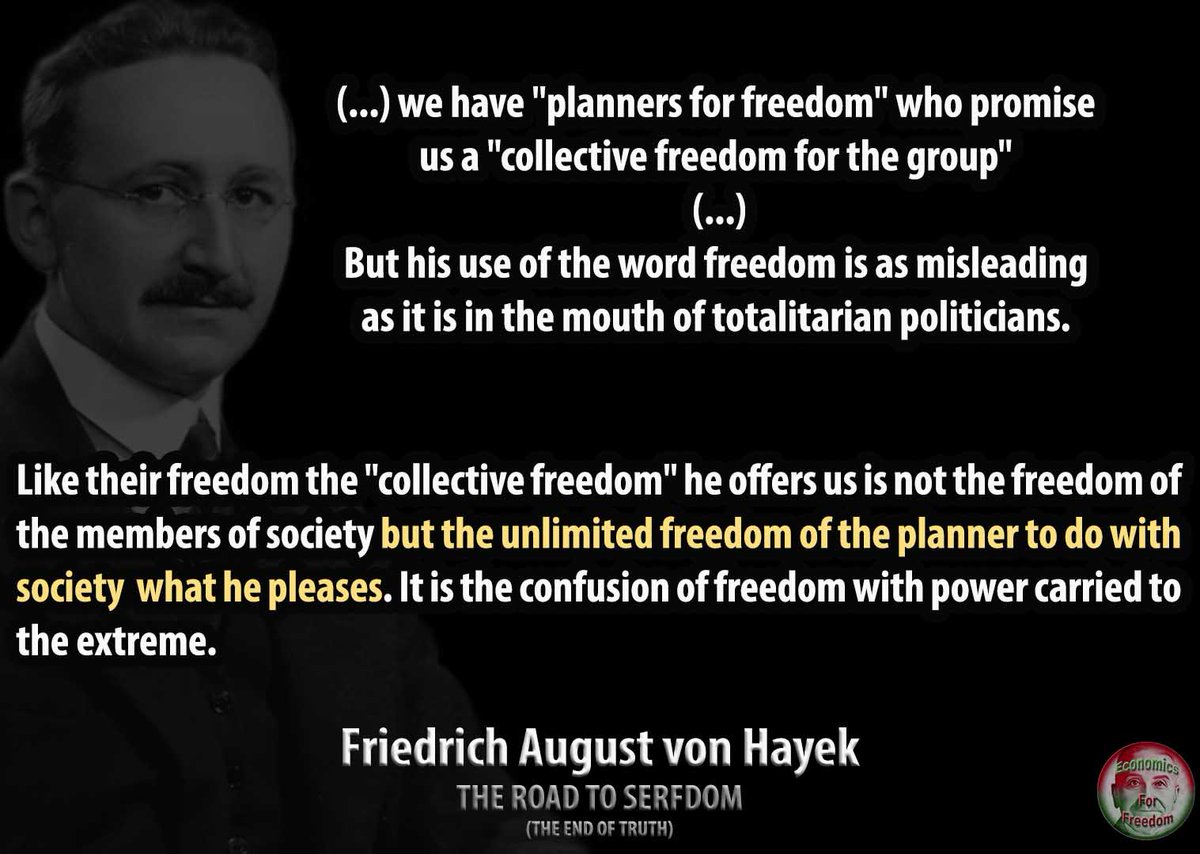 EconomicsForF's tweet image. #Hayek  #Planners  #Freedom  #HumanRights