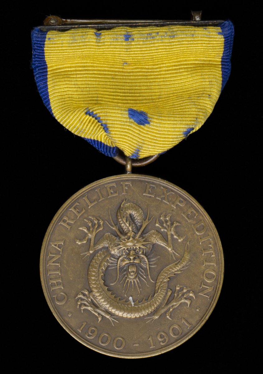 USArmyMuseum's tweet image. #OTD 1900: The @USArmy’s 9th Infantry joined the China Relief Expedition during the Boxer Rebellion, securing the capture of Tientsin despite heavy losses. The China Campaign Medal recognizes their service—see it and more in the Nation Overseas Gallery: thenmusa.org/exhibit/nation…
