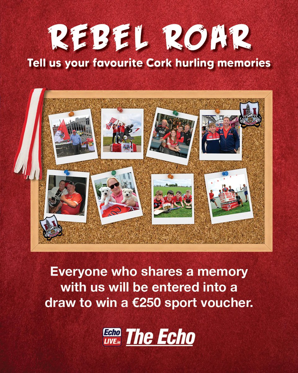 Let's hear your Rebel Roar!
To be in with a chance of winning a €250 sport voucher, share your favourite pictures and Cork hurling memories.
Enter now: echolive.ie/competitions/a…