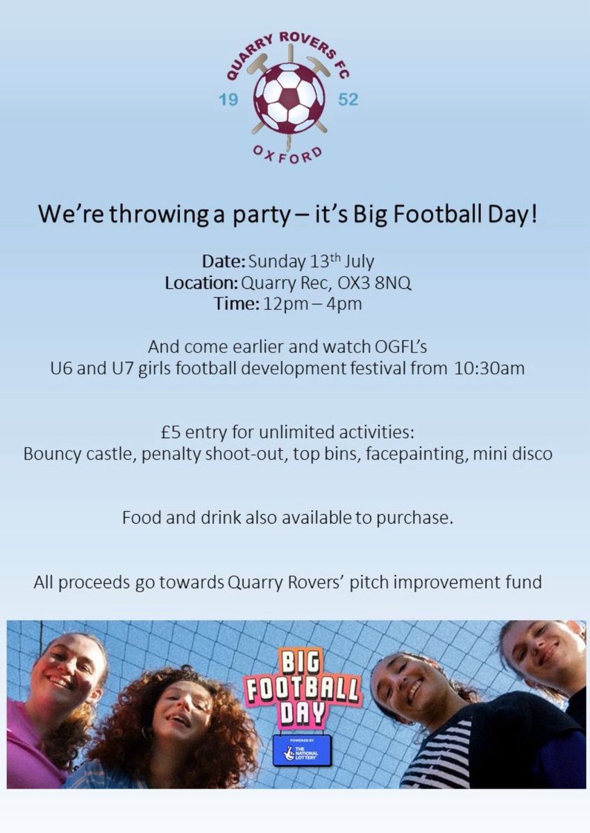 Oxfordshire FA ⚽ (@oxfordshirefa) on Twitter photo Community Champ <a href="/RJPcoach/">Rob Porter</a> Rob working with 2 of our very first Stepping Over the Sidelines graduates today <a href="/quarryrovers/">Quarry Rovers FC</a> before Quarry’s incredible Big Football Day kicks off with the U7 and U8 festival #madeforthisgame Community Champ <a href="/RJPcoach/">Rob Porter</a> Rob working with 2 of our very first Stepping Over the Sidelines graduates today <a href="/quarryrovers/">Quarry Rovers FC</a> before Quarry’s incredible Big Football Day kicks off with the U7 and U8 festival #madeforthisgame
