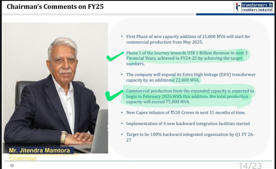 skashyap2002's tweet photo. @EagleEyesTrades Updated timeliness for revenue guidance and Capex, as given by Chairman sir in April 2025 PPT. https://t.co/mGSpvlwd6x