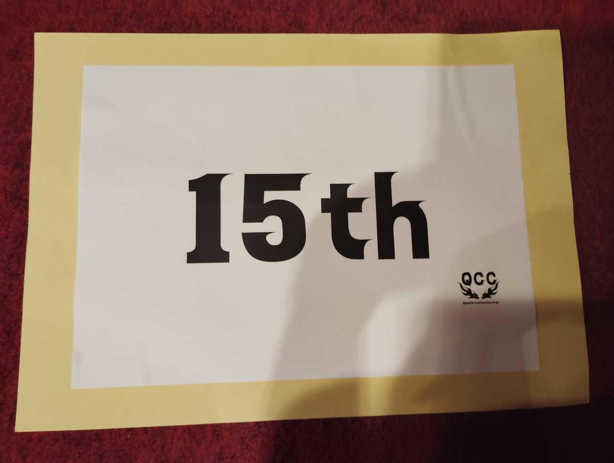 #QCCquiz
1R:15th→SF(9位相当)
今のQuarKにおいてこれ以上無いメンツでのクイズができて本当に楽しかったです！！
ありがとうございました。