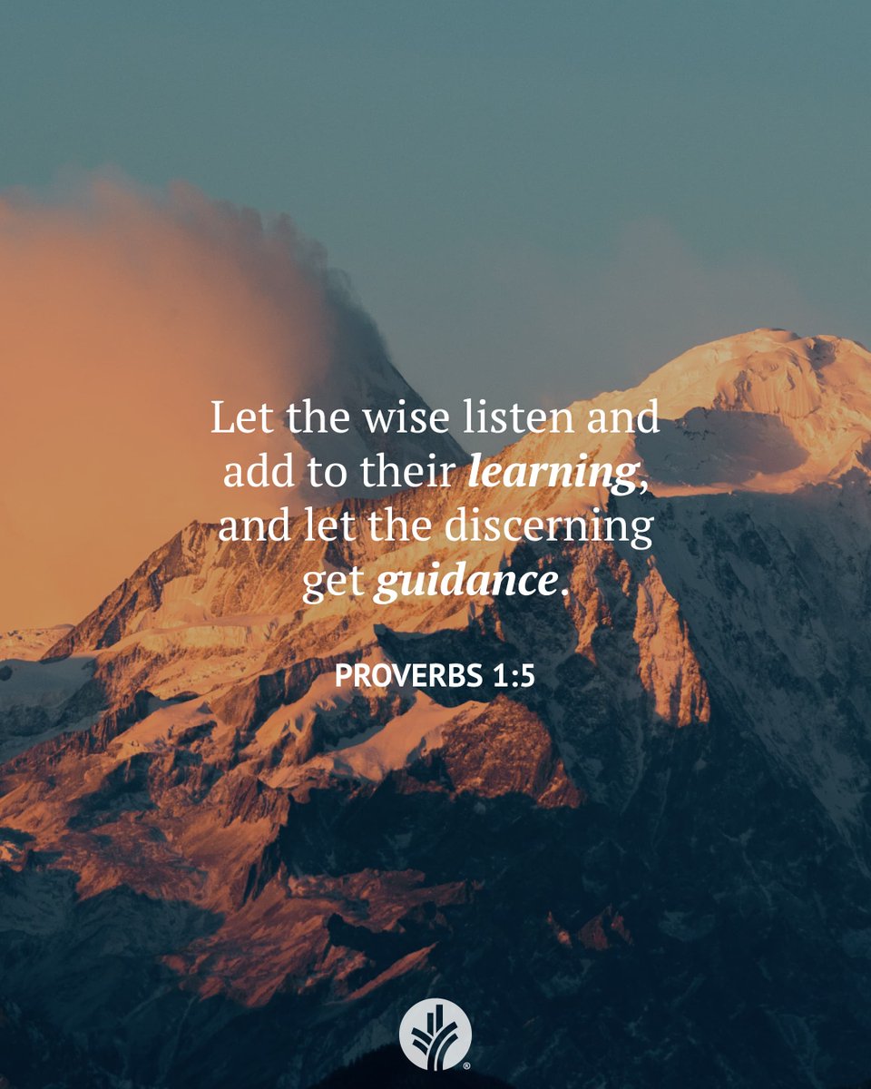 Connect with God through today’s devotional! 
odbm.org/en/devotionals… 

📖 Read: Proverbs 1:1-9

🙏 Receive: "Father, thank You for the Scriptures that instruct me."

❓Respond: Who in your circle could you learn from about life in Christ?