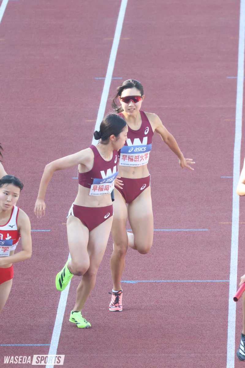 【陸上競技】第109回日本選手権リレー
▽女子４×400メートルリレー決勝

早大（千葉ー清水奈ー木下ー上島）　３分39秒73（４着）

#sousupokyoso #日本選手権リレー