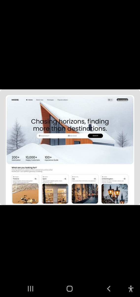 Modie_Design's tweet image. "Crafted not just to book a trip,
But to awaken a longing for the unknown.
Where every click whispers, go. 🌍✈️
#PoeticDesign #UXMagic #WebDesign
