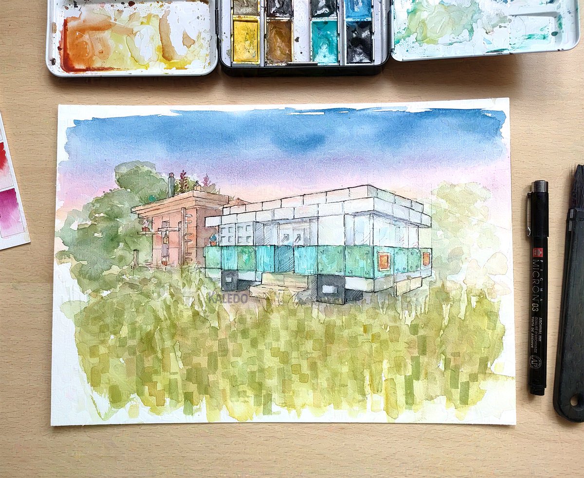 kaledo69's tweet image. Mumo Jumbo starter base from season 8

#mumbojumbo #watercolors #hermitcraft #fanart