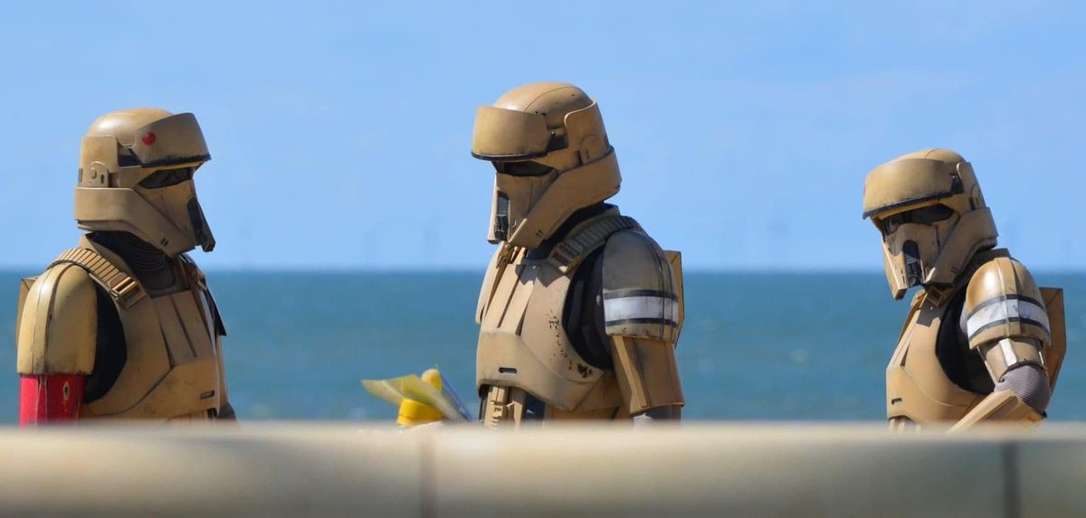Today we’re heading to the North West coast — Cleveleys, Lancashire, where scenes from Andor were shot! 
A plaque now marks the spot where the galaxy came to the seaside. Hot day? Perfect excuse to visit the beach! 
#StarWars #Andor #501stLegion #UKGarrison 

Photos. Darren Green