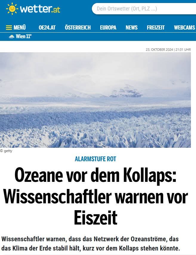 Hitzekollaps abgesagt, Dürre fällt ins Wasser, jetzt kommt die Eiszeit....
