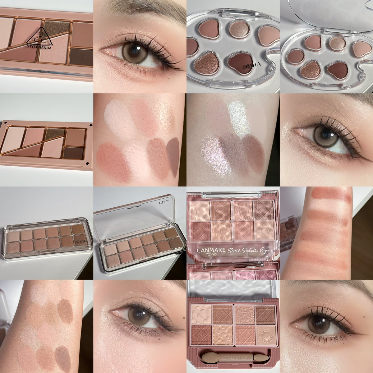 โทนน้ำตาล🥺✨🤎🫶🏻สวยนัวววแต่งง่าย

บนซ้าย📍 3ce ตลับนี้ด้วยโทนสีกันตาย จบครบในตลับเดียว ✨🥺สี 01 ROSY HIP - โทนชมพูน้ำตาลตุ่นๆ Neutral Tone ที่พาให้ลุคดูนุ่มละมุน🤎🫶🏻

บนขวา📍 BBIA สี01 Choco Village🤎 น้ำตาลสวยแพงมากกกกกกก✨เอาสีเข้มคัดเบ้า+ลงชิดขอบตาบน,ล่าง ตาคมสวยอ่ะ🥺