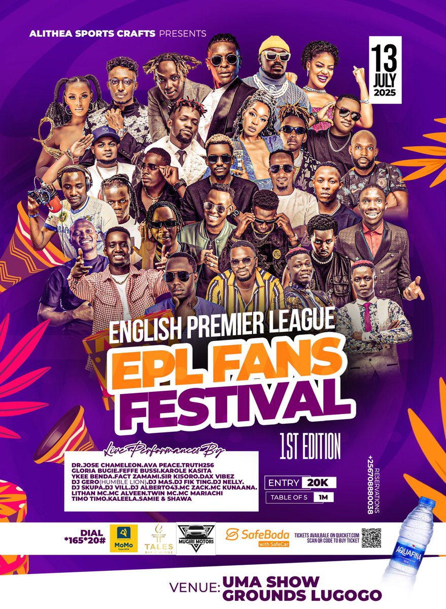 It's about time guys,the day is here make your way to UMA Show Grounds Lugogo,The #EPLFANSFESTIVAL is going down!

See you there!