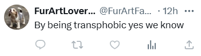 no the person i replied to with transphobia failed was being transphobic towards nyara