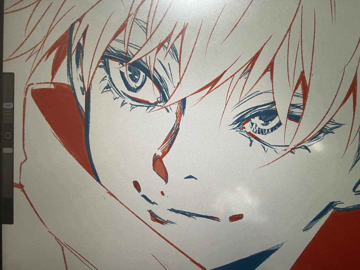 「あとこれはリハビリに描いた5先生。 幼くなってしまったーと思いながら、ようやく感」|ムの字のイラスト