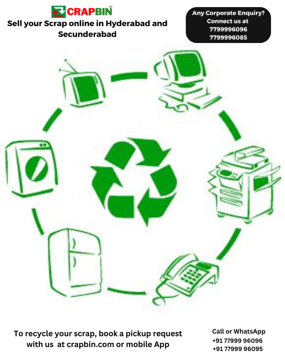 ♻️ Turn your old electronics into a cleaner future!
Join the movement to recycle and reduce e-waste.
Let’s make Hyderabad greener, one pickup at a time! 💚