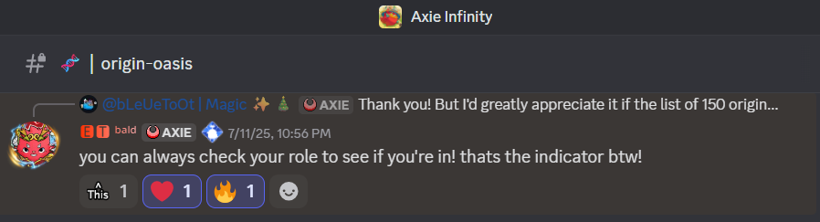 bLeUeToOt's tweet photo. Confirmed! 🔥
Got my role for Atia's Legacy Summer Playtest Access!
Huge thanks @AxieInfinity & team! 🚀
Can't wait to dive in & play! 🙏🔥
#AtiaLegacy
#AxieInfinity
https://t.co/E7FPYeSSX1 https://t.co/wQ67qjw2lp