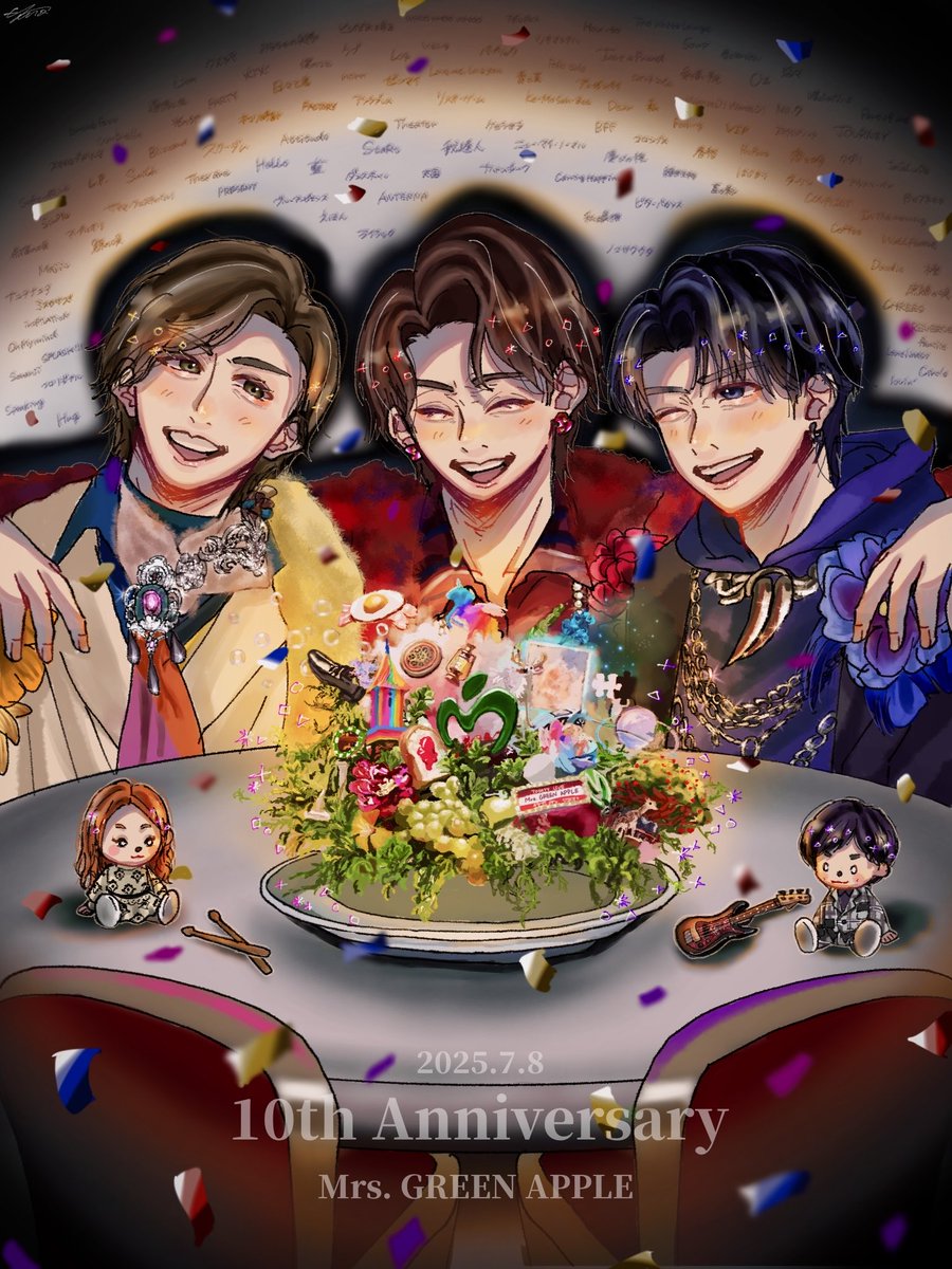 yuna_0607_mga's tweet photo. Mrs. GREEN APPLE 10th Anniversary‼︎

改めて、10周年おめでとうございます🕯️
貴方達の寄り添ってくれる音楽に救われる毎日です。出逢えて本当に良かった！ドキドキとワクワクとMAGICALな日々をありがとう。これからもずっとずっと大好きです🍏

#MrsꓸGREENAPPLE #MGA10 
#MGA_MAGICAL10YEARS https://t.co/QMhlnpSoe5