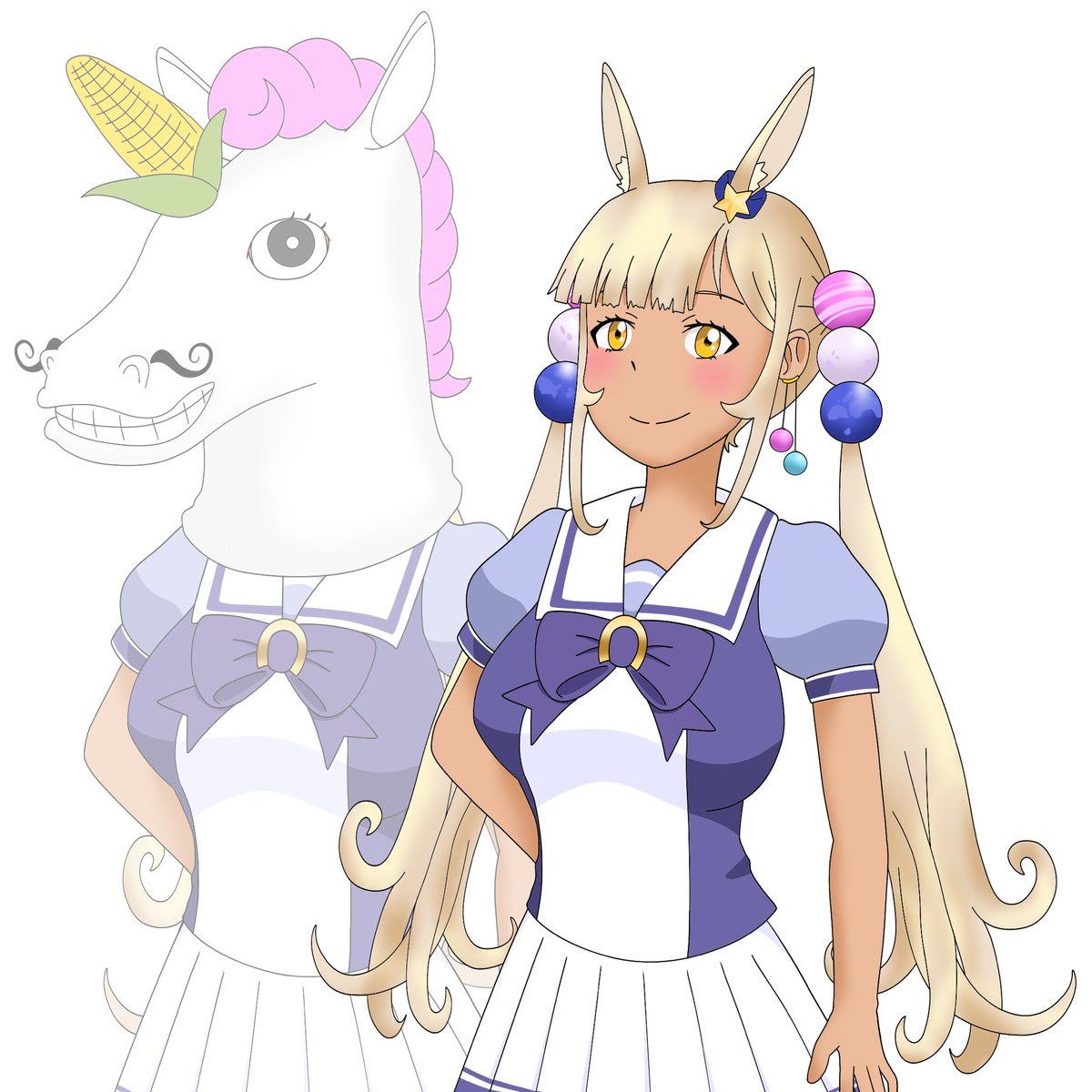 pck_1990's tweet image. The OG Uma girl in HOLOEN
 #galaxillust