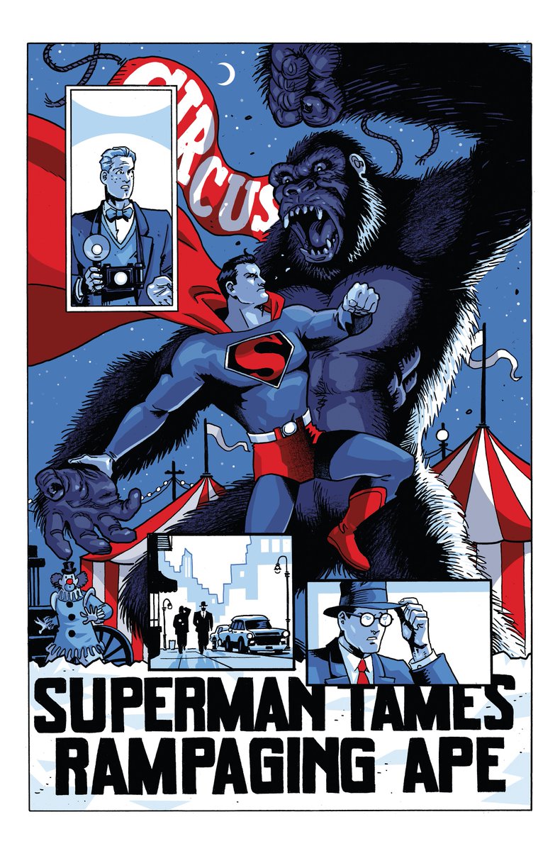 MattWagnerComic's tweet image. Hey gang...in honor of the release of the new @Superman film, which I'm excited to see, here are some pages from the Fleischer-inspired story I did for the SUPERMAN: RED & BLUE anthology. Colors by @BrennanWagner3.