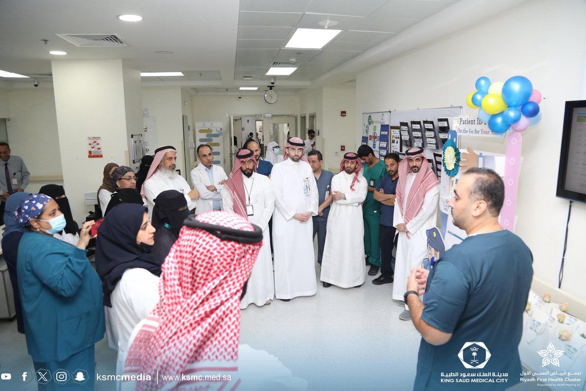 📸 | نظّمت #مدينة_الملك_سعود_الطبية حملة توعوية بعنوان “أهمية التعريف الصحيح بالمرضى”، وذلك بحضور مدير مستشفى الأطفال، د. يوسف العتيبي، في إطار السعي إلى توفير بيئة صحية آمنة وخدمات طبية عالية الجودة، وفقًا للمعايير الوطنية والدولية.