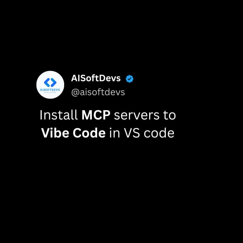 SarmadRafique2's tweet image. 🚀VS Code just made vibe coding 10x smoother!

You can now install MCP servers directly inside VS Code.

Support for tools like:
🔗 GitHub, Figma, Hugging Face Zapier
🔍 Check out the full list of integrations here:
👉 code.visualstudio.com/mcp

#aisoftdevs #vibecoding #mcpserver