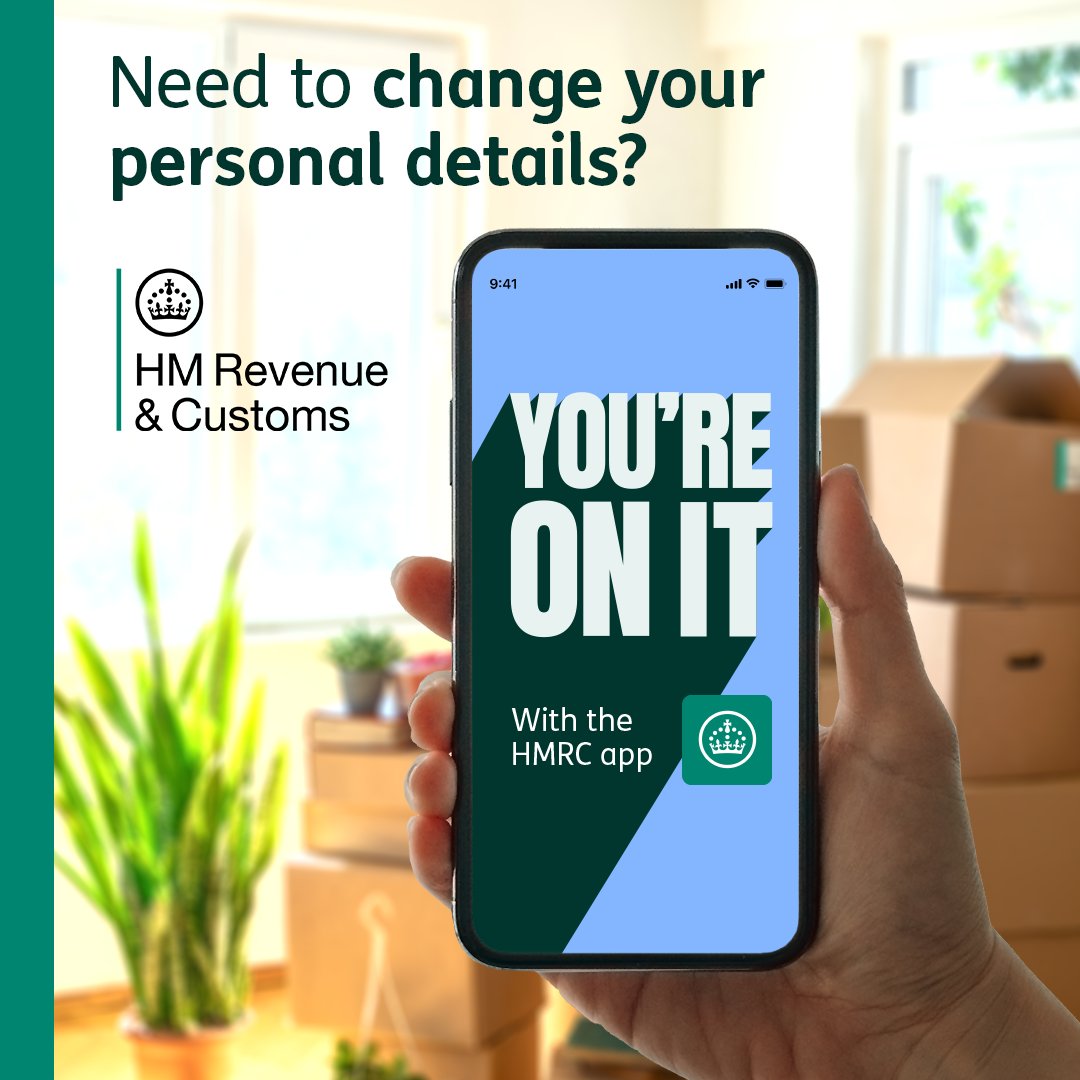 HMRCgovuk's tweet image. Download the HMRC app to update your details easily.
When you’re on it, you’re on it.
Download today. 👇
gov.uk/guidance/downl…