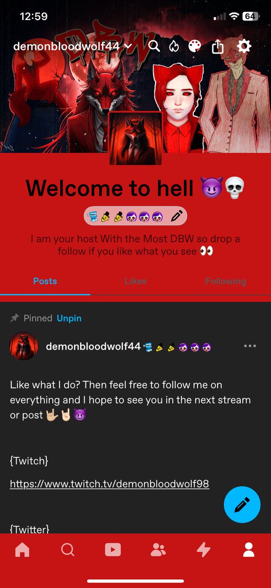 Demonbloodwolf9's tweet image. Like what I do? Then follow me on everything and make sure to stay groovy 🤘🏻😎 
{Twitch}
twitch.tv/demonbloodwolf…
{X}
x.com/Demonbloodwolf9
{Reddit}
reddit.com/u/DemonBloodWo…

{TikTok}
tiktok.com/@demonbloodwol…

{Tumblr}
tumblr.com/blog/demonbloo…