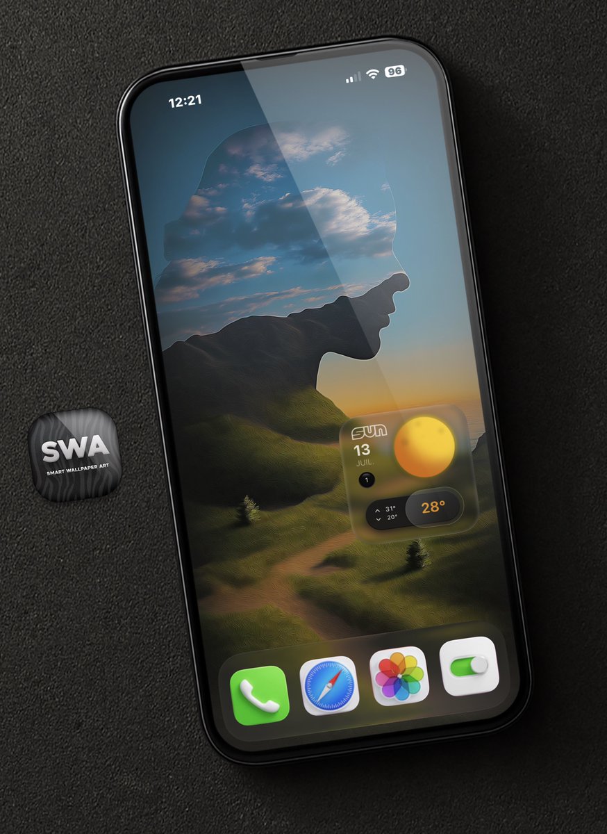 TeboulDavid1's tweet image. My Sunday iOS26 setup with ShowWalls app, mLite app, Widgy app, icons @Polyphian ♥️