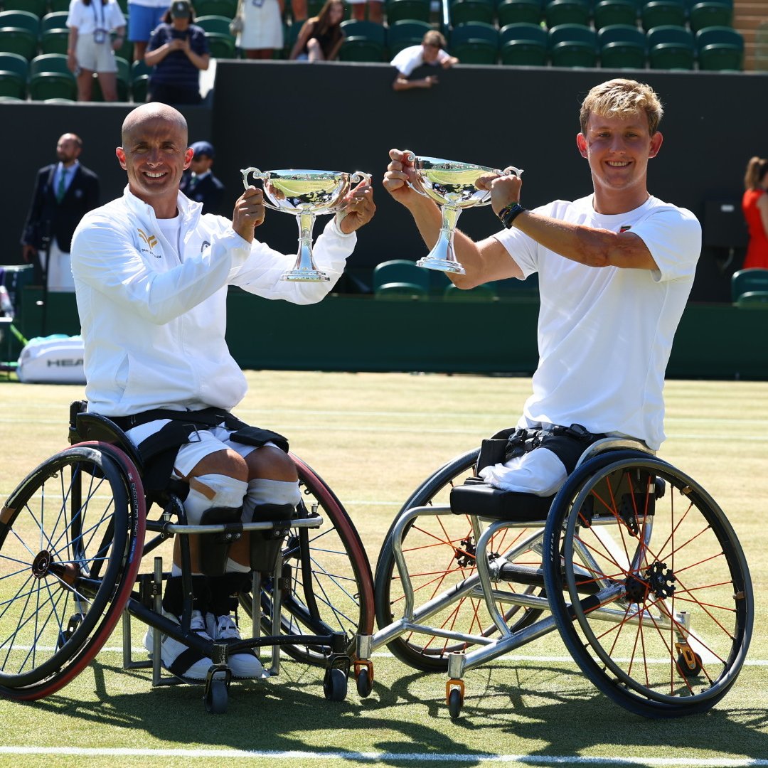 Mazal Tov to Israel's Guy Sasson and his Dutch partner Niels Vink, on winning the 2025 #Wimbledon Quad Wheelchair Doubles Champions 🏆