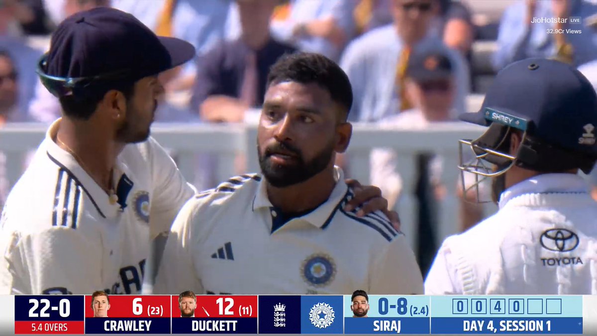 SIRAJ REMOVES BEN DUCKETT. 🙀🔥#ENGvsIND #MohammedSiraj #duckett