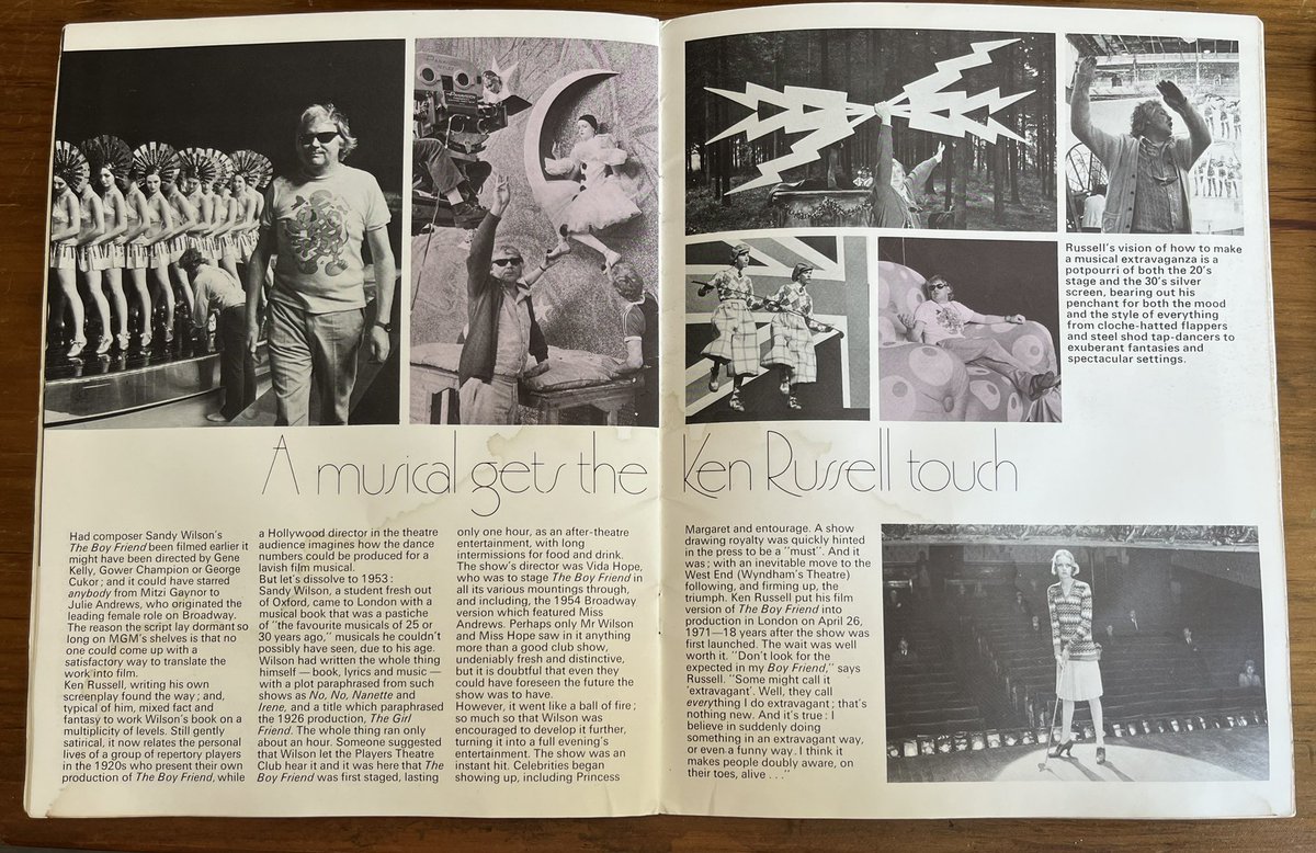 themoderns_'s tweet image. It’s wonderful coming across film ephemera at boot fairs. I found this lovely booklet for Ken Russell’s The Boy Friend (1971) a few months back
