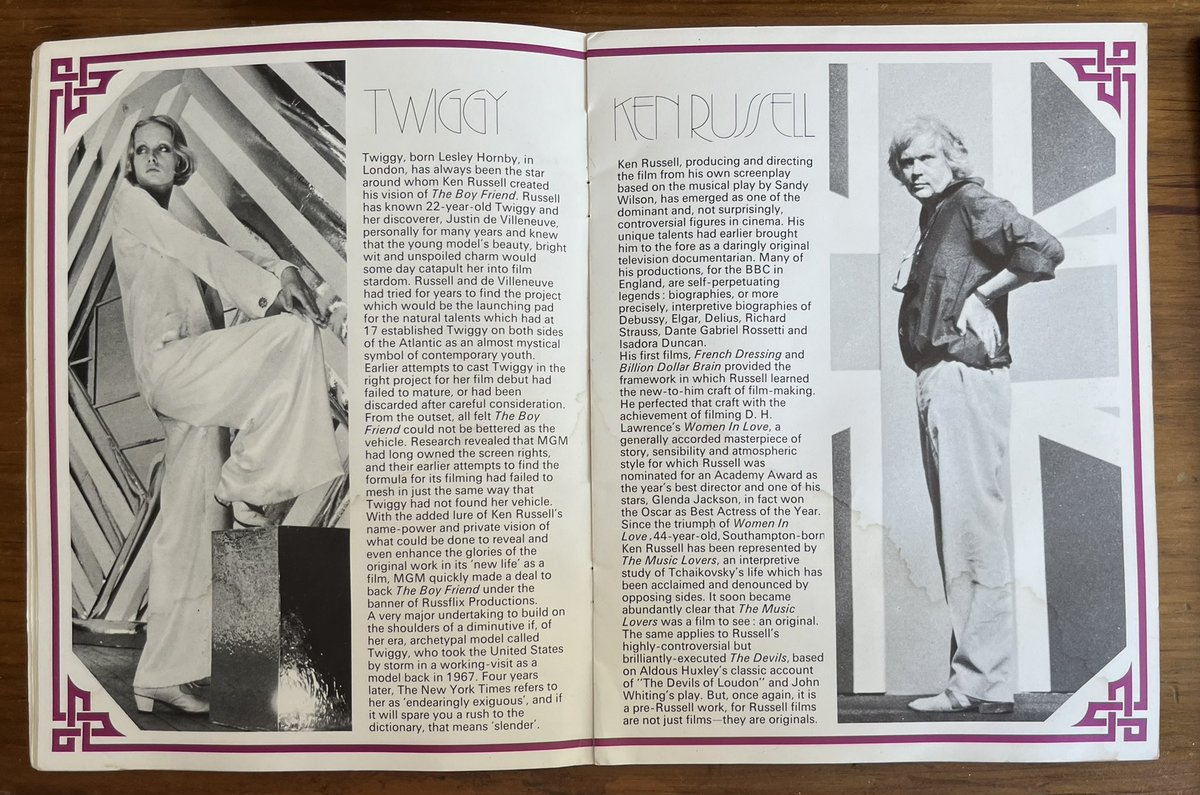 themoderns_'s tweet image. It’s wonderful coming across film ephemera at boot fairs. I found this lovely booklet for Ken Russell’s The Boy Friend (1971) a few months back