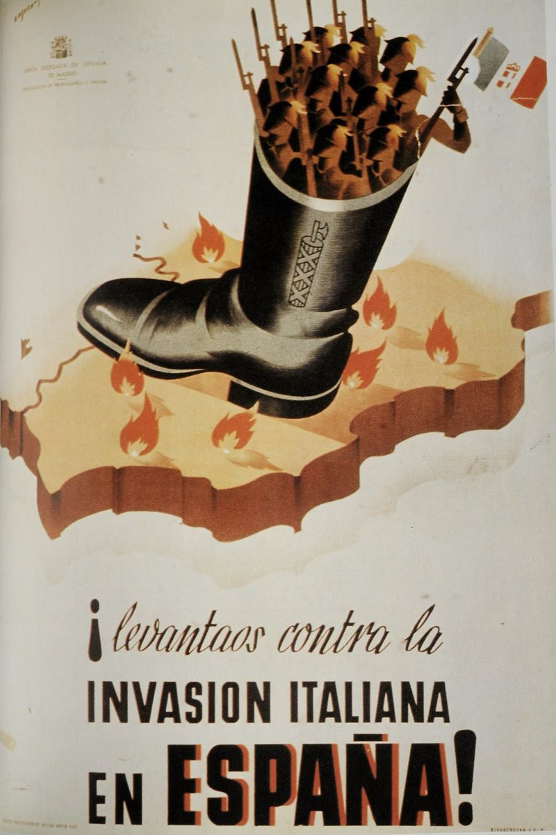 Il #18luglio 1936 iniziò in #Spagna la guerra civile.#Mussolini mandò 76.000 uomini a combattere per #Franco.In due anni l'aviazione fascista italiana bombardò più volte #Barcellona ed altre province della #Catalogna causando oltre 5000 morti tra la popolazione civile.