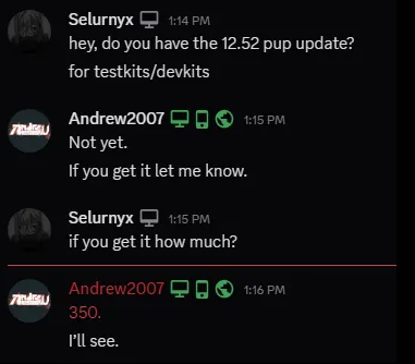 RaphaelDev33605's tweet photo. @console_hax imagine this, you beg people for  PUPs Free, and you resell them at 350€. https://t.co/XxmnHvDTa0