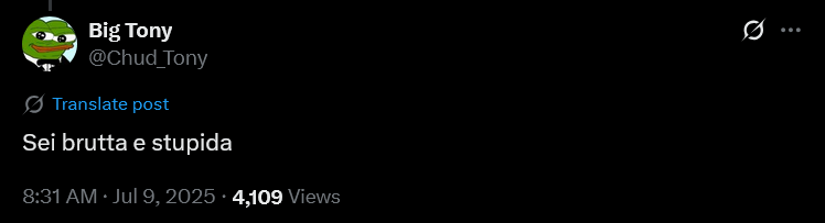 Chud_Tony's tweet image. Troie brutte e stupide hanno pianto cosi tanto che xitter.com ha bloccato questo tweet in Europa per "illegal speech".